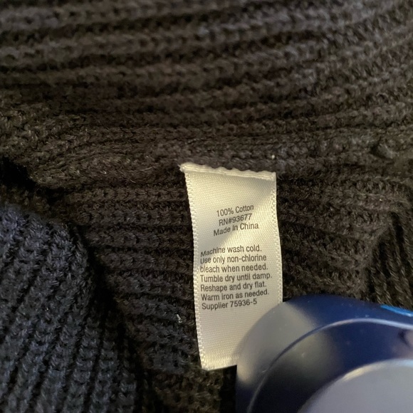 A.n.a. black cotton XS sweater dress pull over long V neck A New Approach - Picture 3 of 4